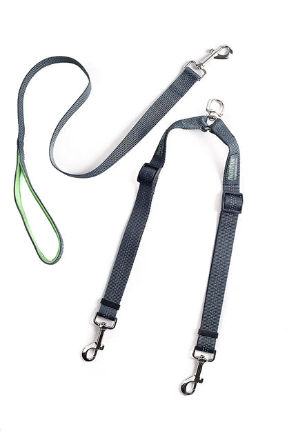 Double Dog Leash, Two Dog Adjustable Length Dog Lead, No-Tangle Leash for 2 Dogs