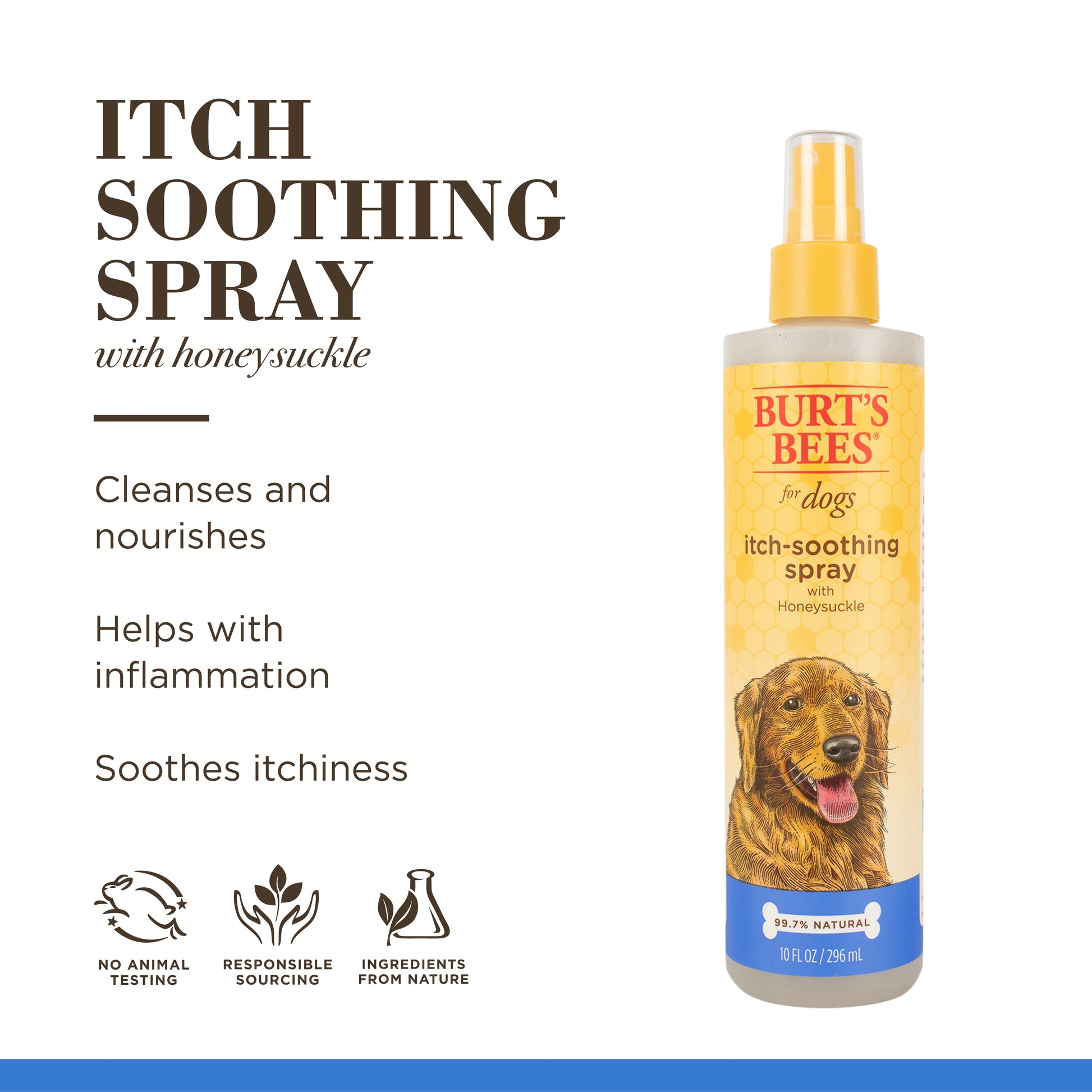 Soothing Natural Anti-Itch Spray for Dogs & Puppies - 10 Oz.